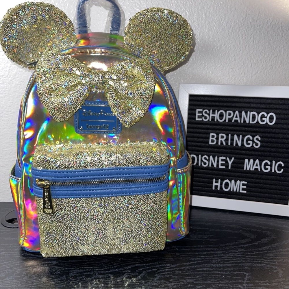 Walt Disney World 50th Anniversary EARidescent Shimmer Loungefly Mini Backpack